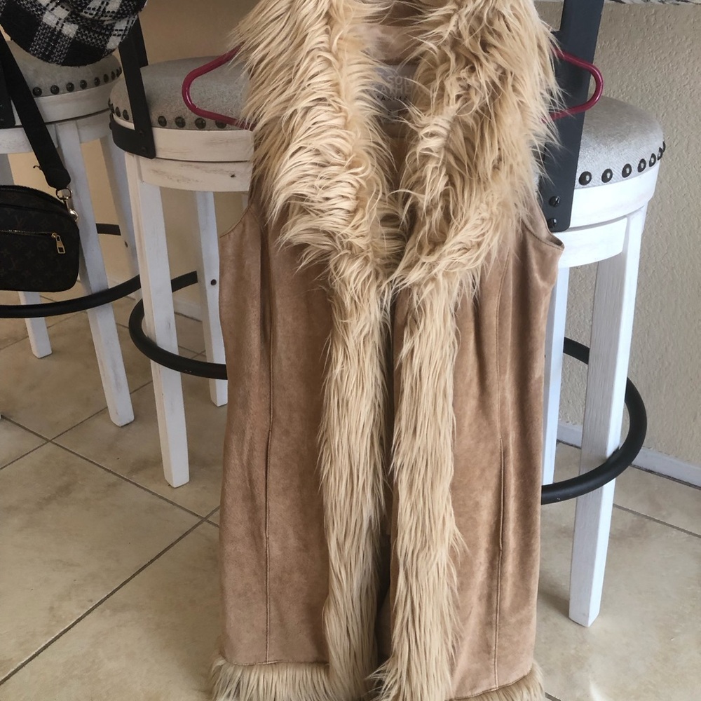 Wilsons Leather/Suede Tan Teddy Jacket and Suede pants set
